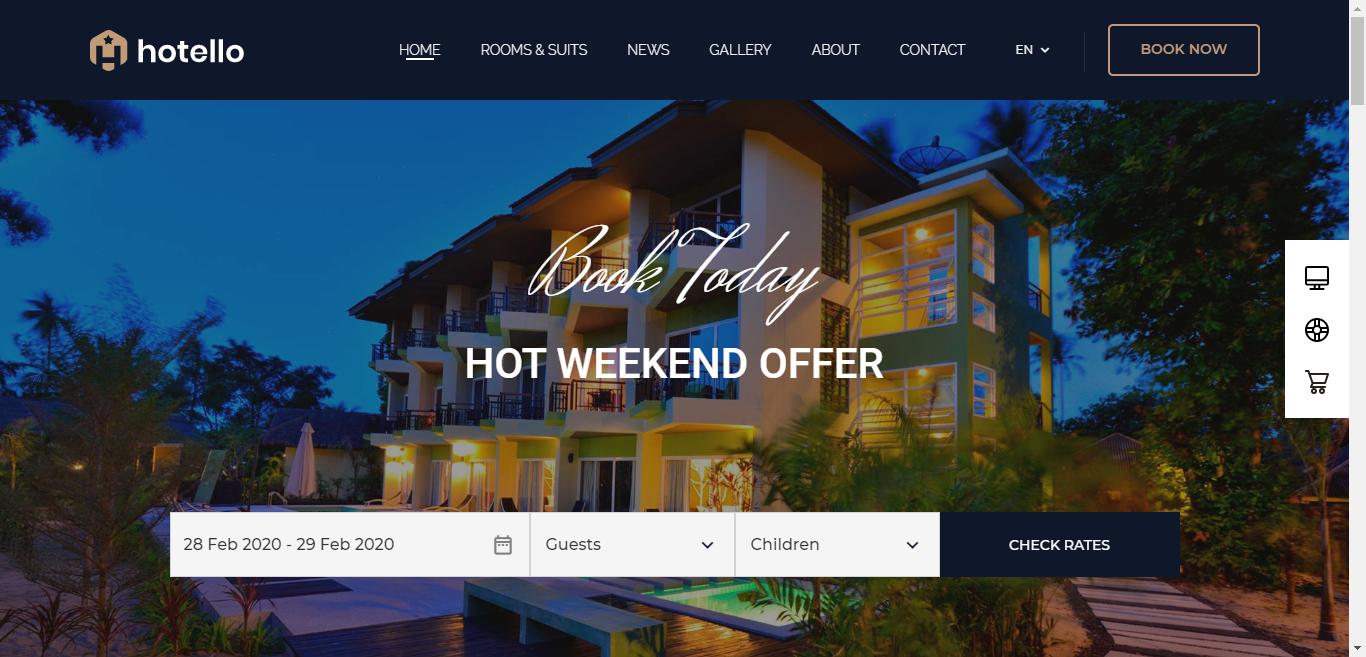 Hotello - tema cu stil elegant