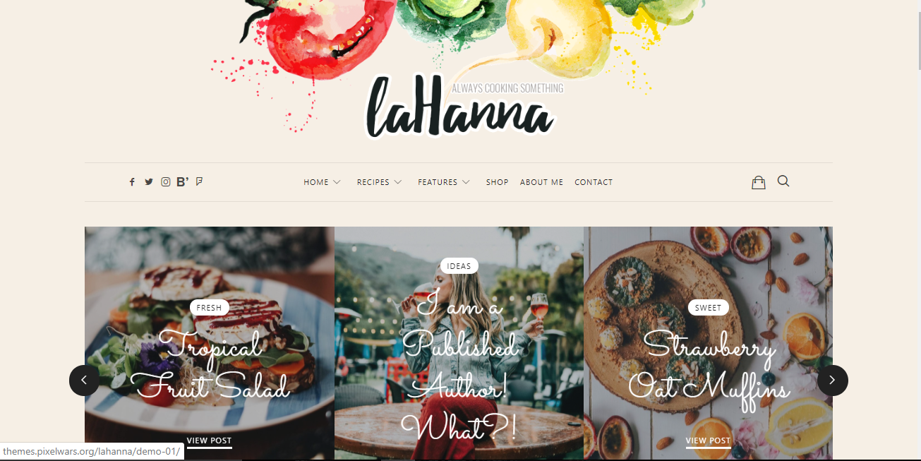 Lahana - 最好的 wordpress 食物主題