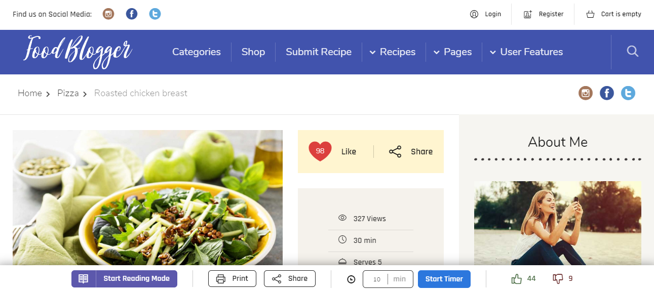 鍋爐 - 來自 themeforest 的最佳美食博客主題