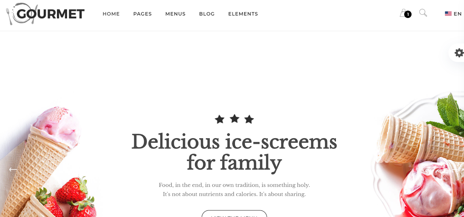 Gourmet - Thema mit minimalistischem Stil