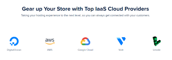 Escolha o Cloud Server de 5 diferentes parceiros de nuvem
