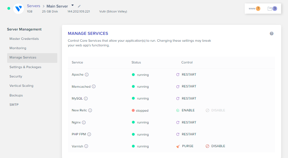 A guia de monitoramento