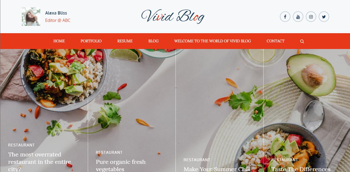 생생한 블로그 - 무료 WordPress 블로그 테마