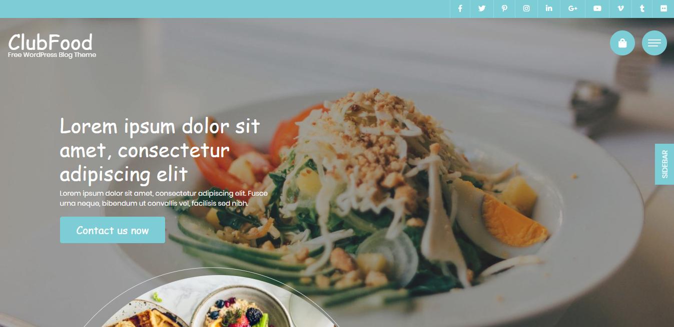 Club Food - 멋진 무료 WordPress 테마