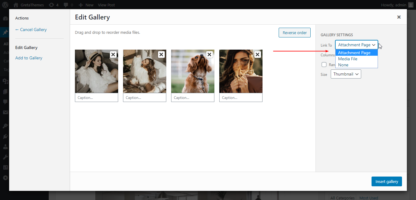 Link para a seção no Editor Clássico