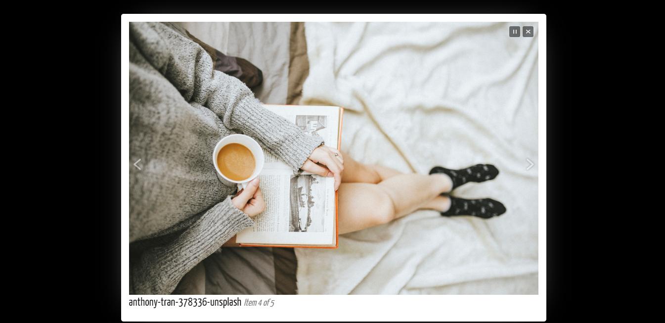 Tema Lightbox de estilo leve