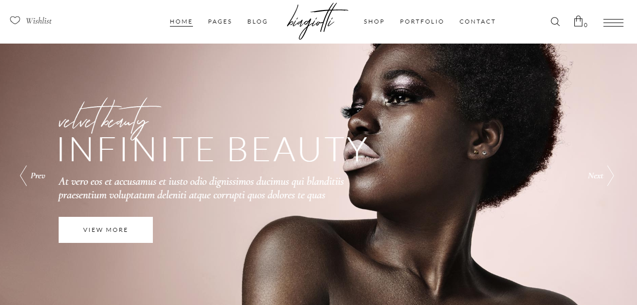 بياجيوتي هي إحدى ثيمات WordPress للمكياج المصممة