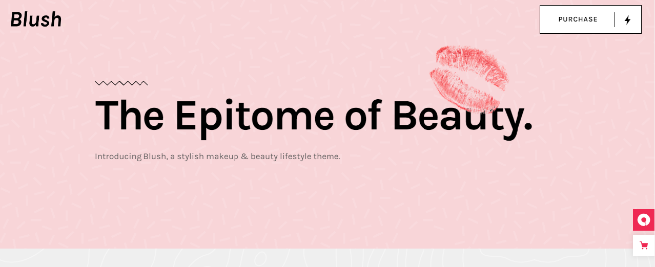 Blush هو أحد سمات WordPress للماكياج المصممة