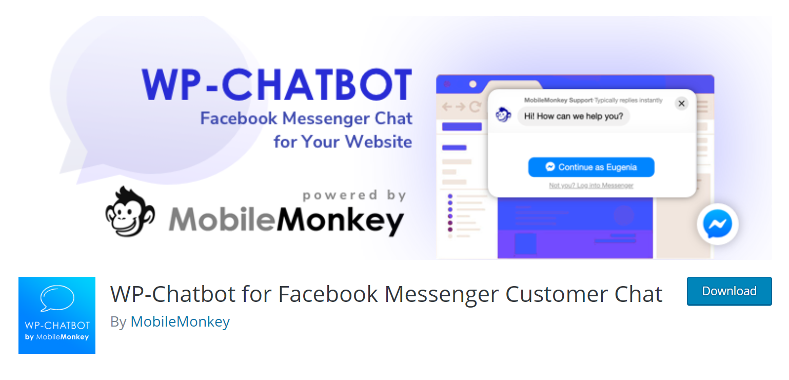 WP - Chatbot for Facebook Messenger Customer Chat