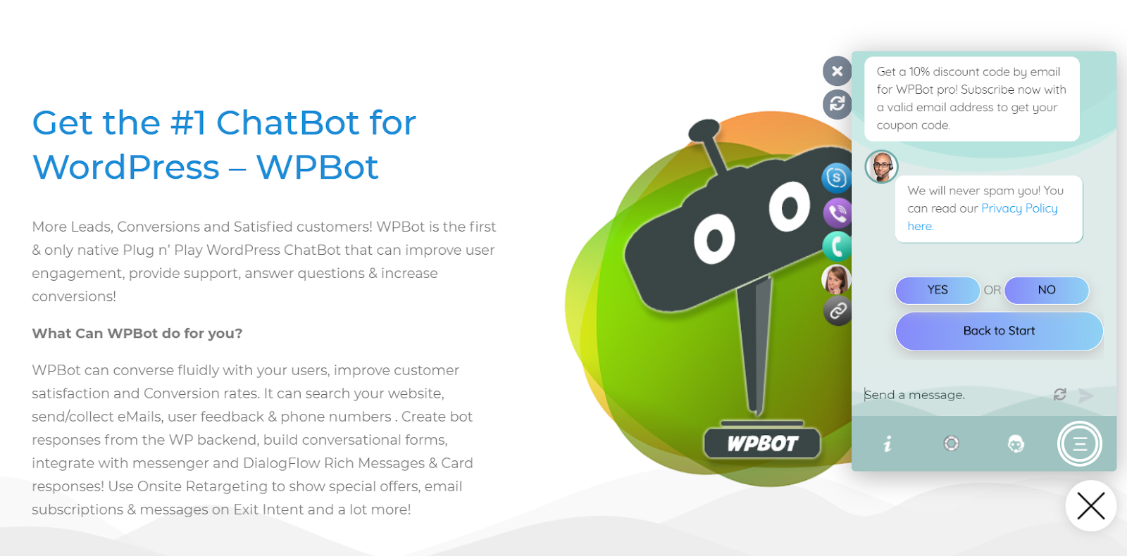 ChatBot لبرنامج WordPress