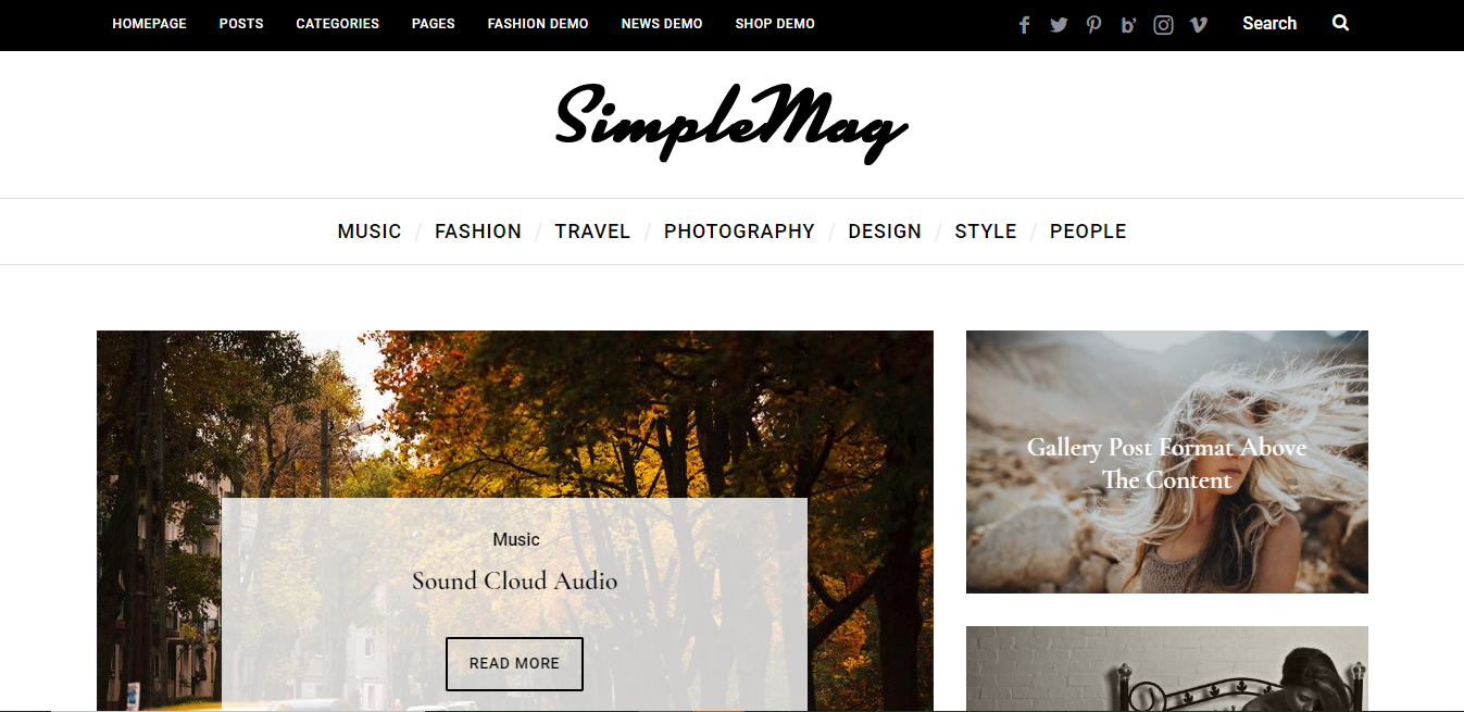 SimpleMag es un tema de WordPress bellamente diseñado