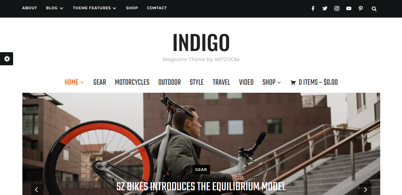 Indigo es flexible, monetizable y tiene opciones funcionales de tema minimalista.