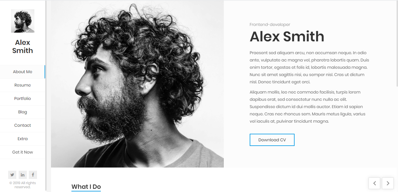 Kerge CV est l'un des meilleurs thèmes WordPress pour CV en ligne