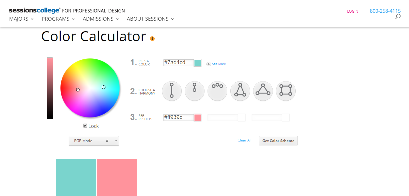 ミントブルーとコーラルピンクは補色です