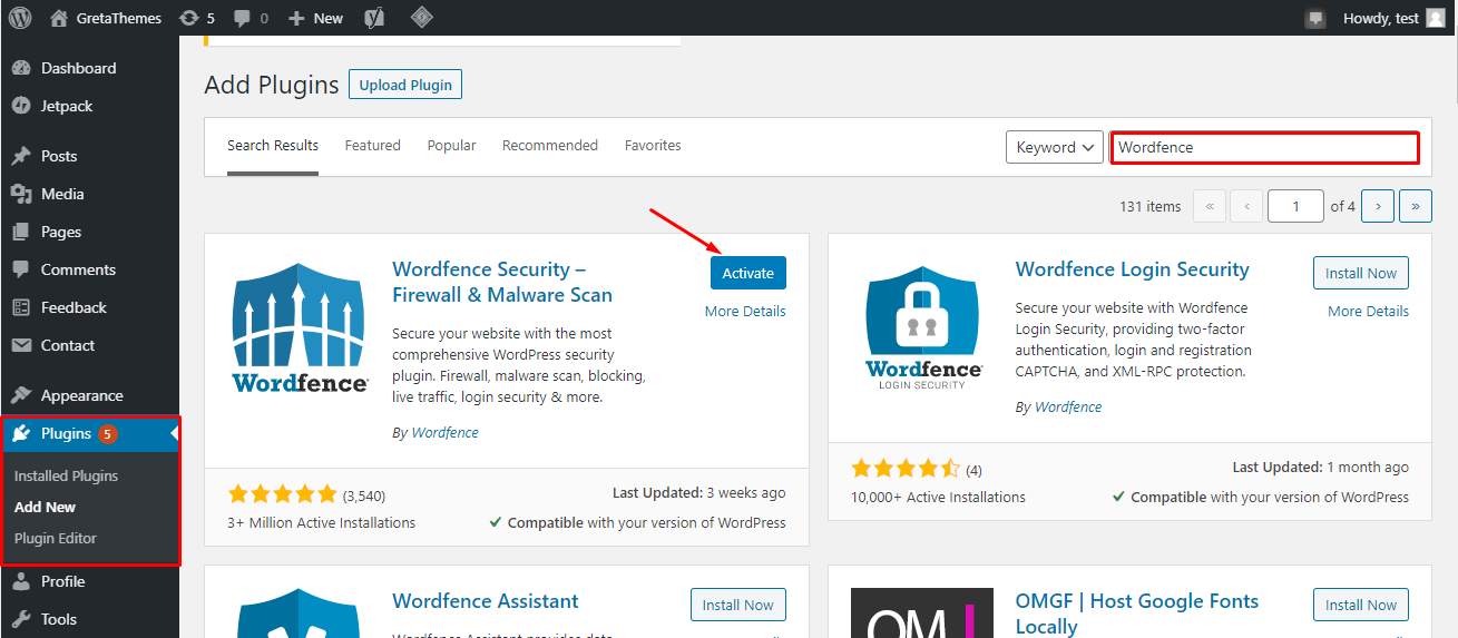 scanează-ți site-ul WordPress activând Wordfence