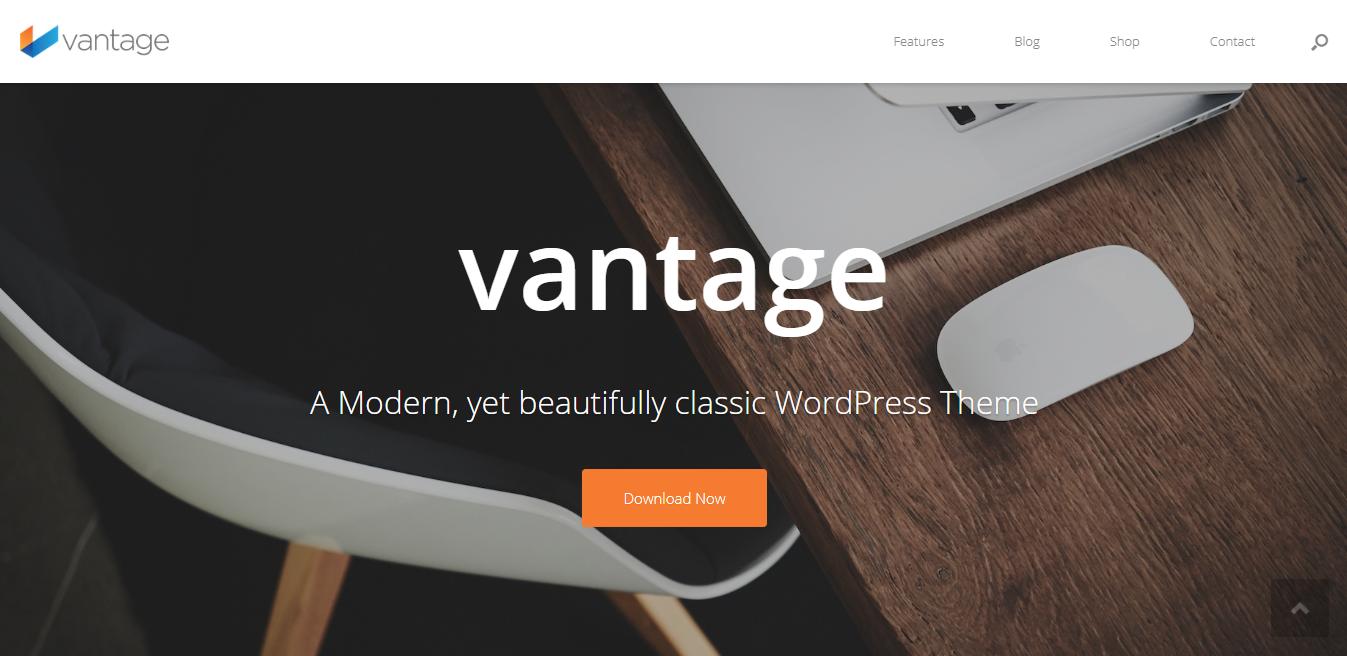 Vantage هي واحدة من أفضل قوالب WordPress المجانية متعددة الأغراض تصميمًا