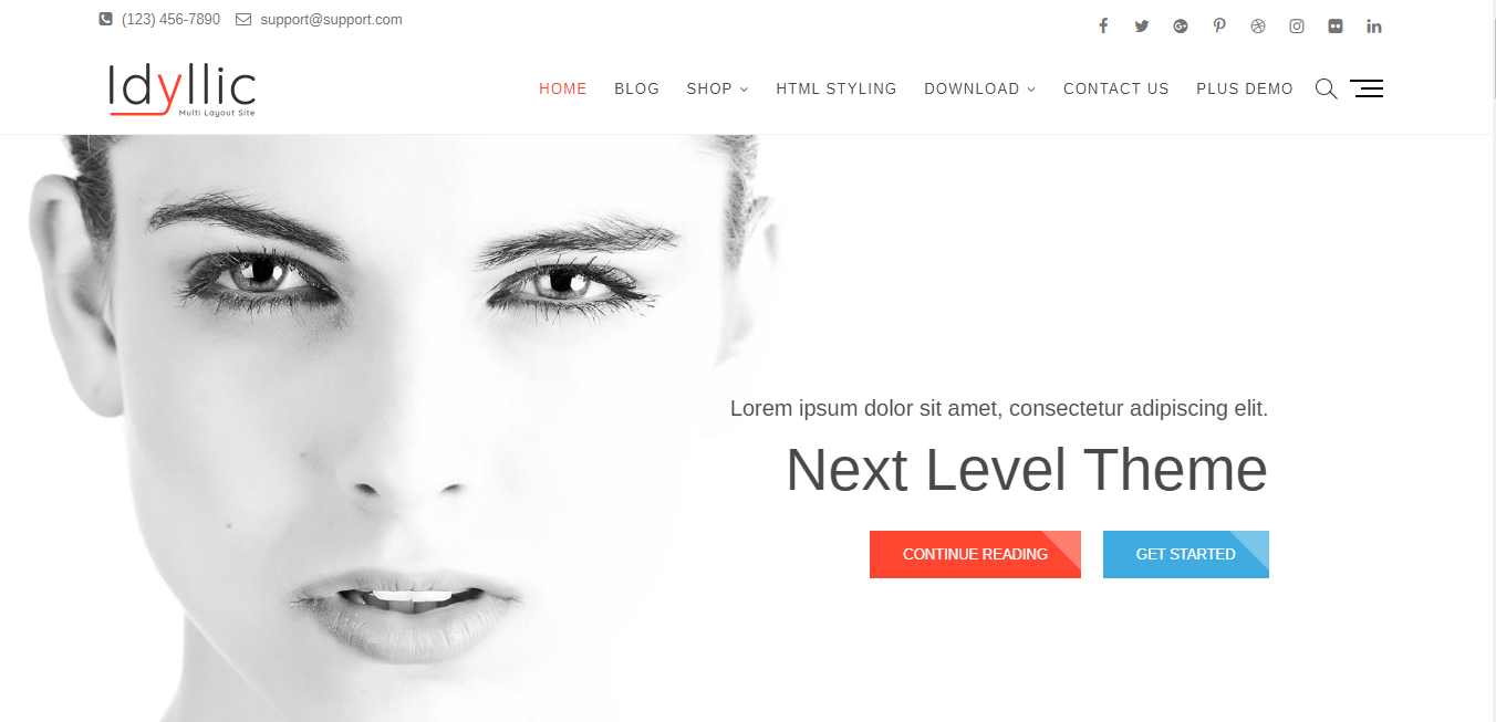 Idyllic هو أحد أفضل قوالب WordPress المجانية متعددة الأغراض تصميمًا