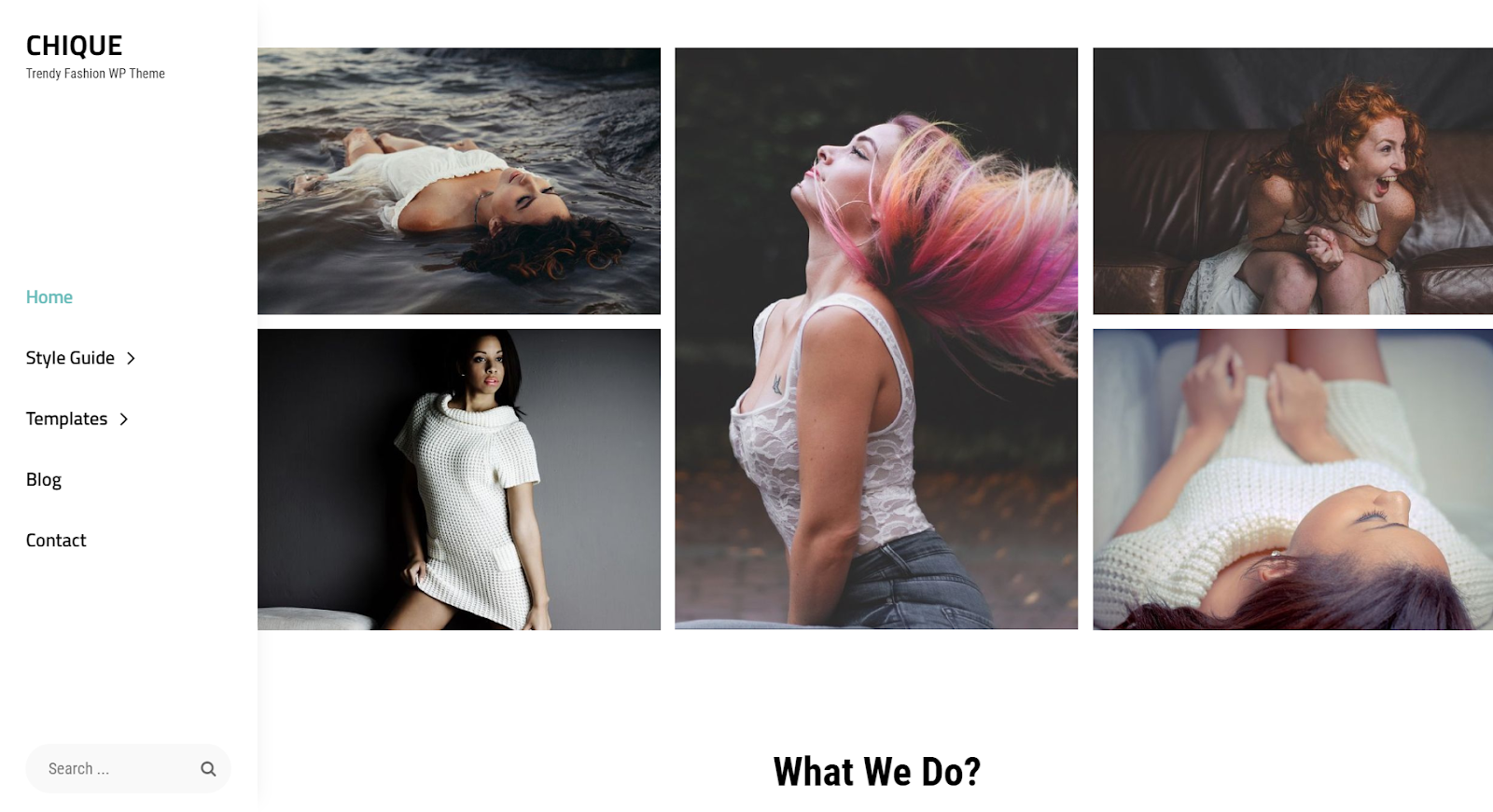 Jasny, przejrzysty wygląd motywu Chique jest czarujący i wydobywa to, co najlepsze z Twoich zdjęć.