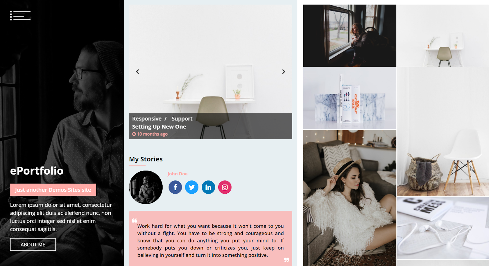 ePortfolio to wyjątkowo kreatywna fotografia WordPress