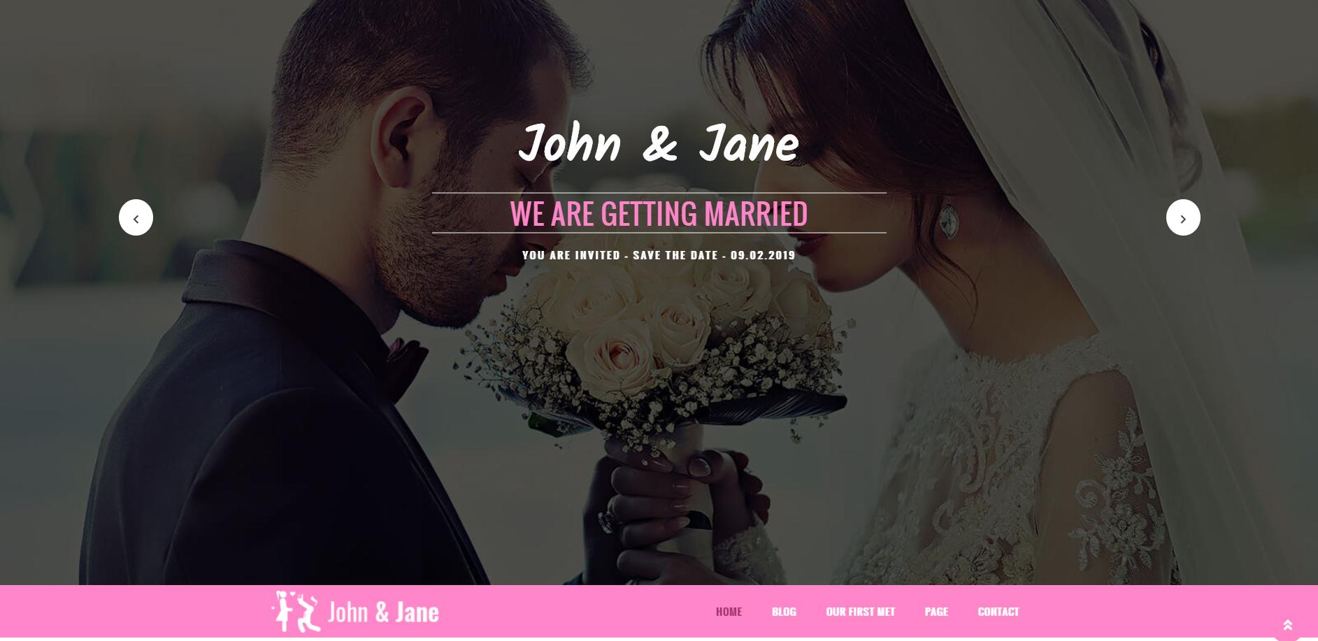 Nikah Wedding - элегантная бесплатная свадебная тема WordPress с красивым и чистым дизайном.