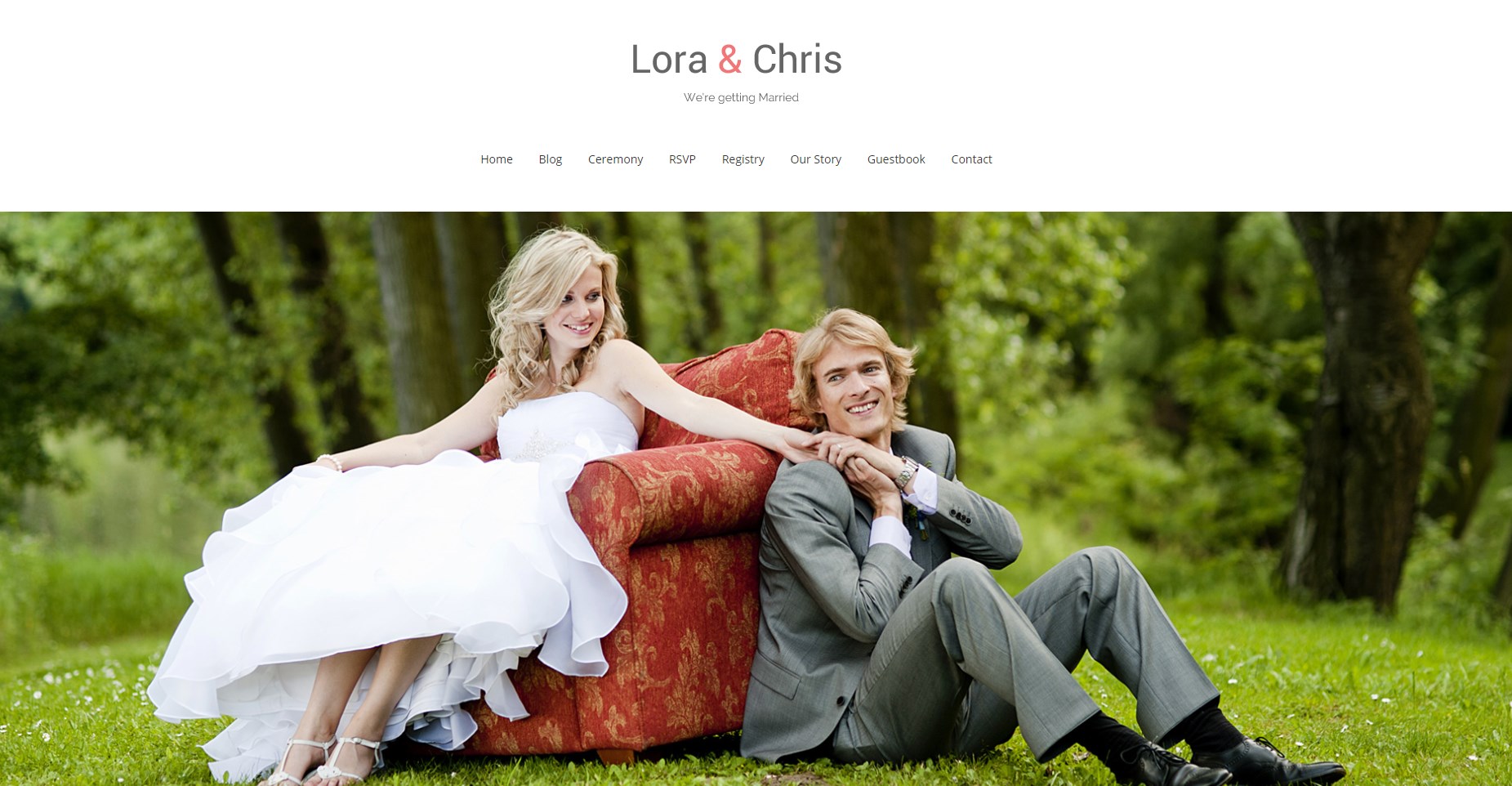 Свадебная тема Match Lite отличается современным и чистым дизайном.