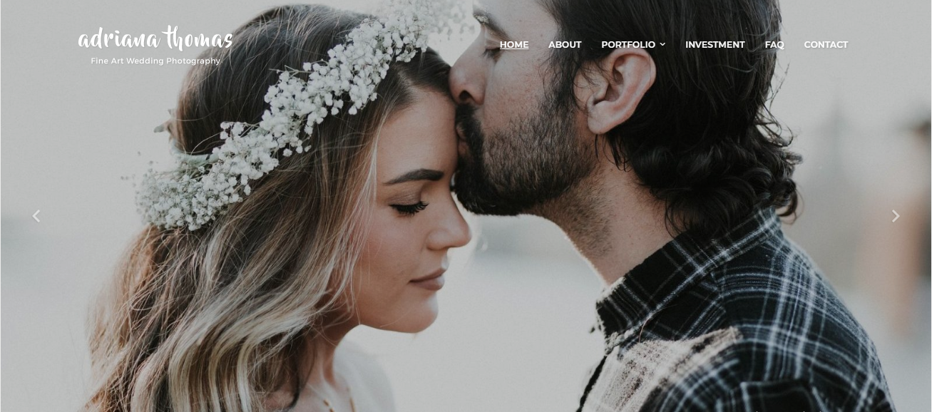 PhotoFrame - это великолепная бесплатная свадебная тема WordPress, которая помогает пользователям показывать самые разные фотографии.