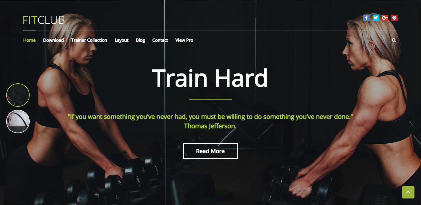 FitClub - это красиво оформленная тема WordPress для блогов о здоровье и фитнесе, тренажерных залов и веб-сайтов Crossfit.