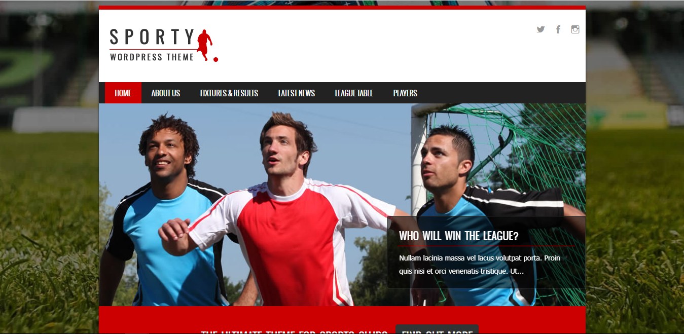 Sporty - любимая тема WordPress в настоящее время