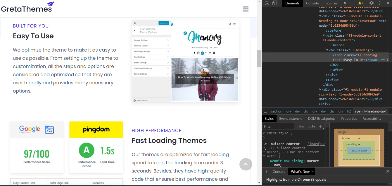 Использование инструментов разработчика из клиентских веб-браузеров для исправления ошибок в WordPress.