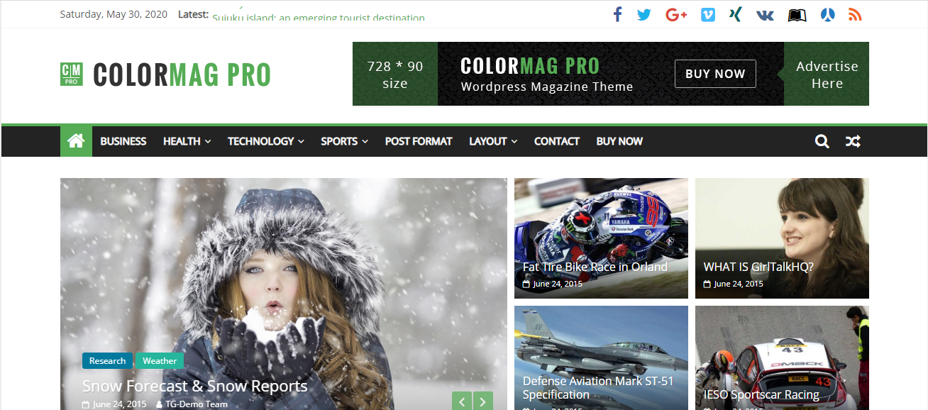 ColorMag es un tema de revista gratuito elegante y profesional que ha alcanzado más de 100.000 descargas.