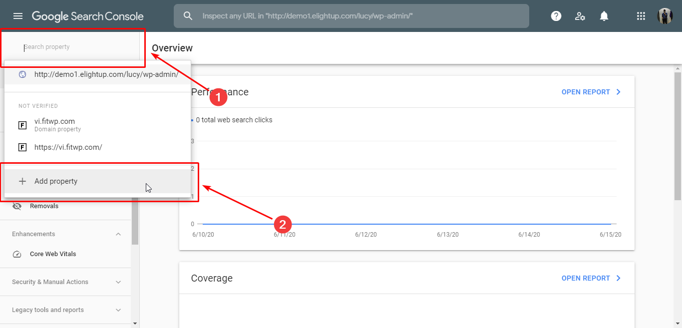 تحتاج إلى التحقق من ملكية موقع الويب الخاص بك قبل تقديم خريطة الموقع إلى Google