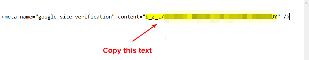 تقوم بلصق هذا الرمز في مكان ما مثل Notepad ونسخ السلسلة النصية كما حددت باللون الأصفر