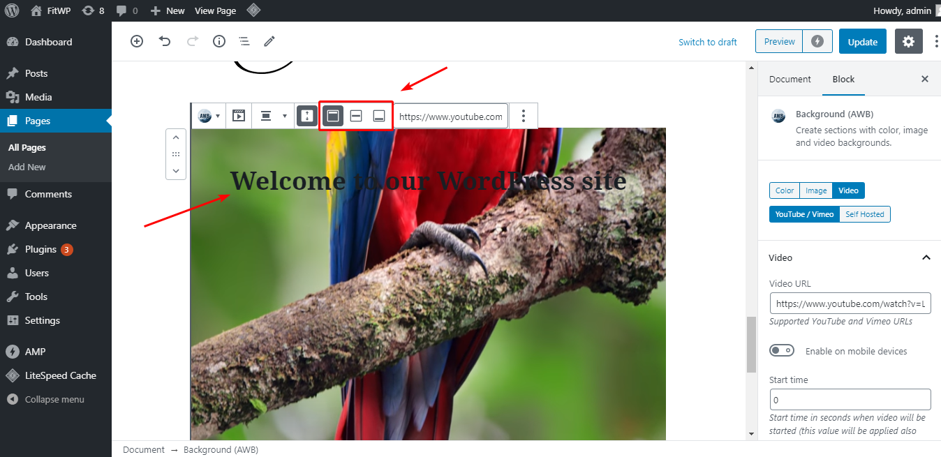 ビデオにブロックを追加する