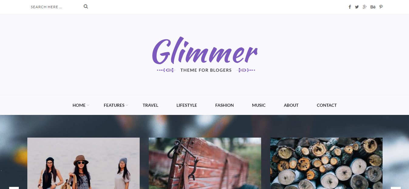 Glimmer ist ein klassisches und elegantes Blog-Theme für alle Arten von Blogs wie Personal, Lifestyle, Reisen, Mode oder Musik.