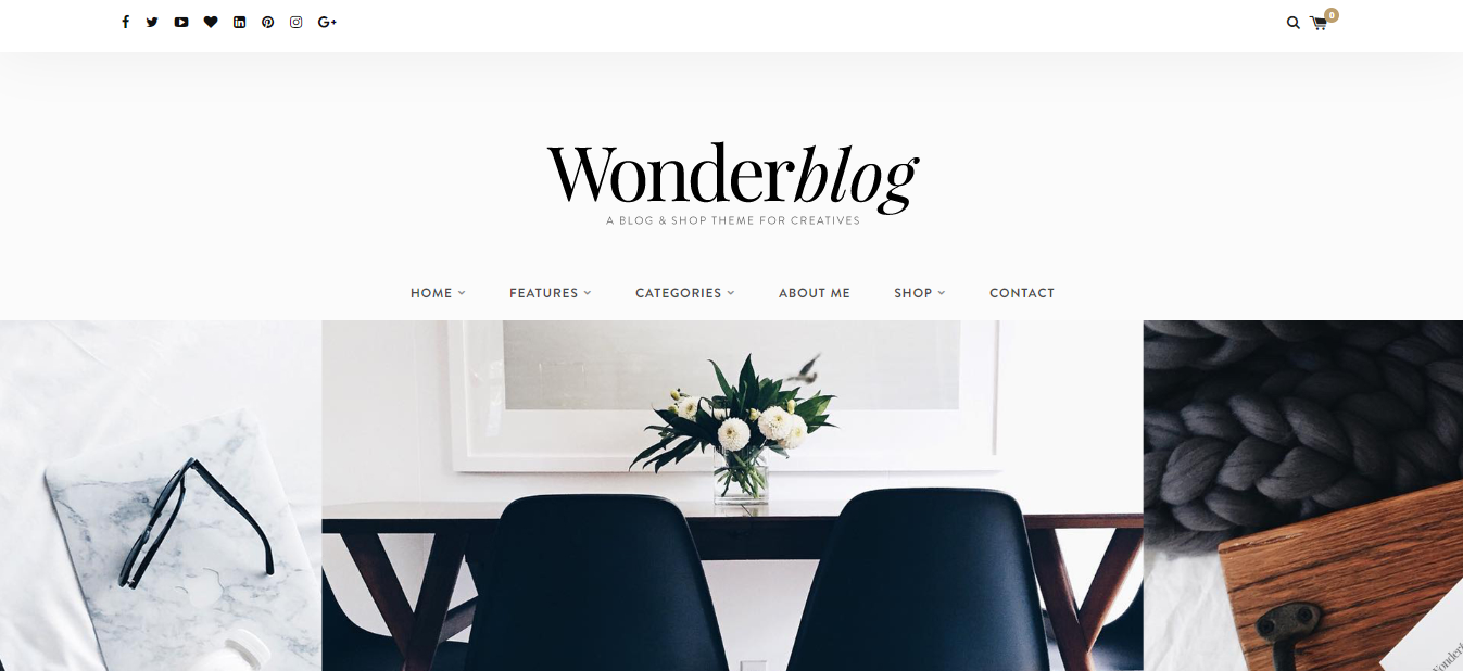 WonderBlog ist ein klassisches, elegantes und minimalistisches Thema.