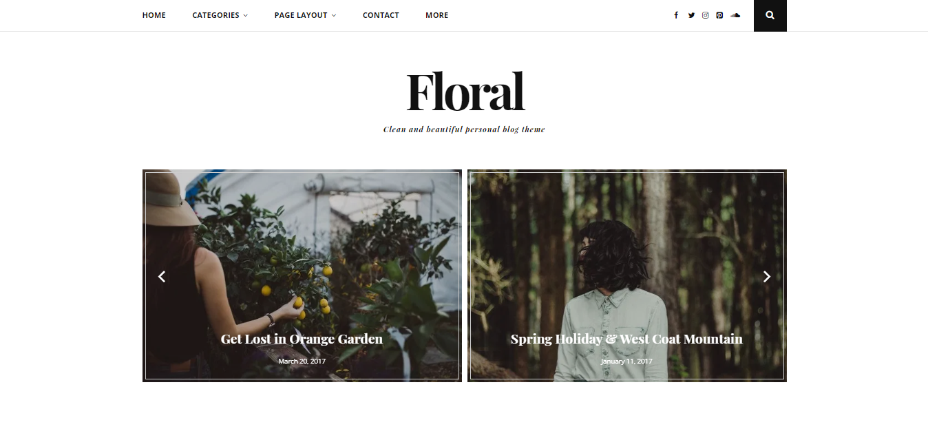 Floral ist ein weiteres tolles Premium-Theme von GretaThemes