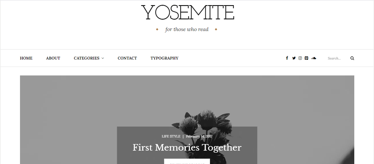 Yosemite Lite es un tema de blog mínimo que está perfectamente diseñado para blogs personales.