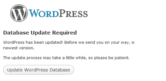 Atualize seu banco de dados após fazer o downgrade do WordPress para qualquer versão.