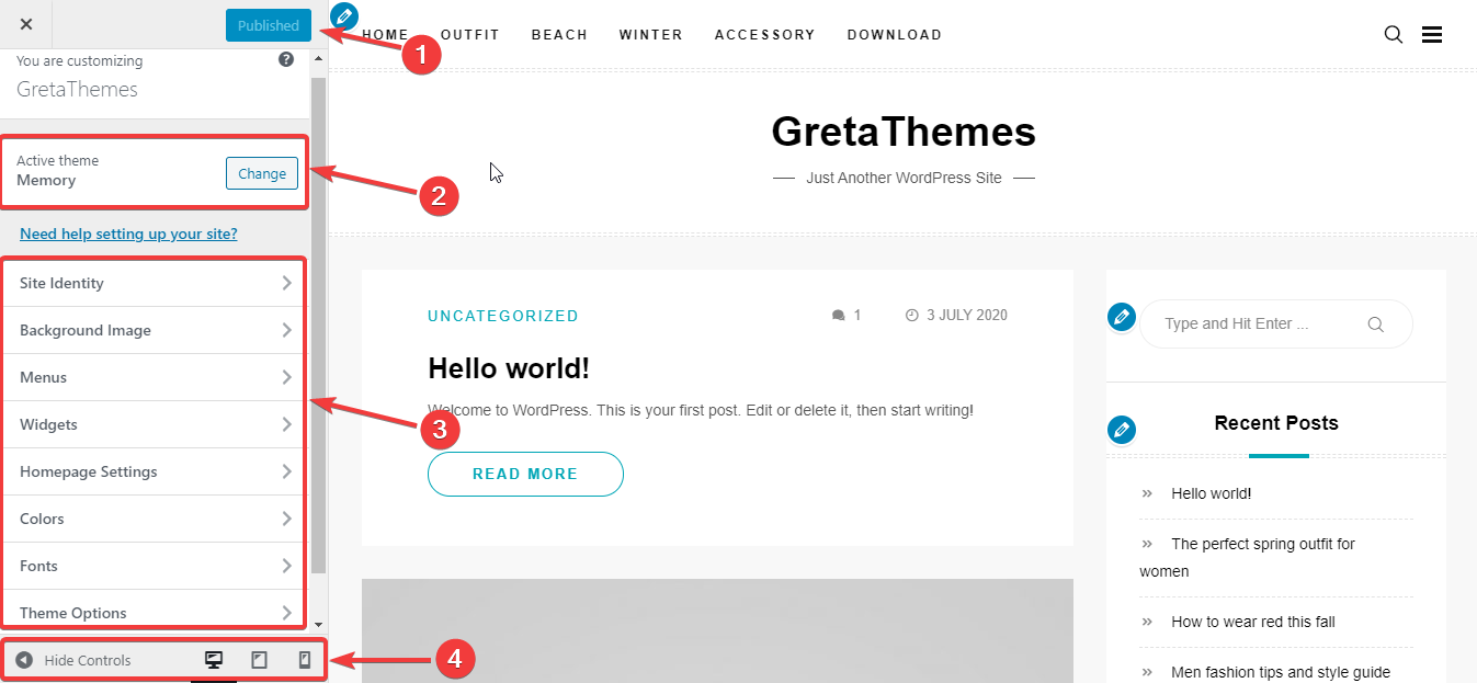 Интерфейс настройщика состоит из двух основных частей.