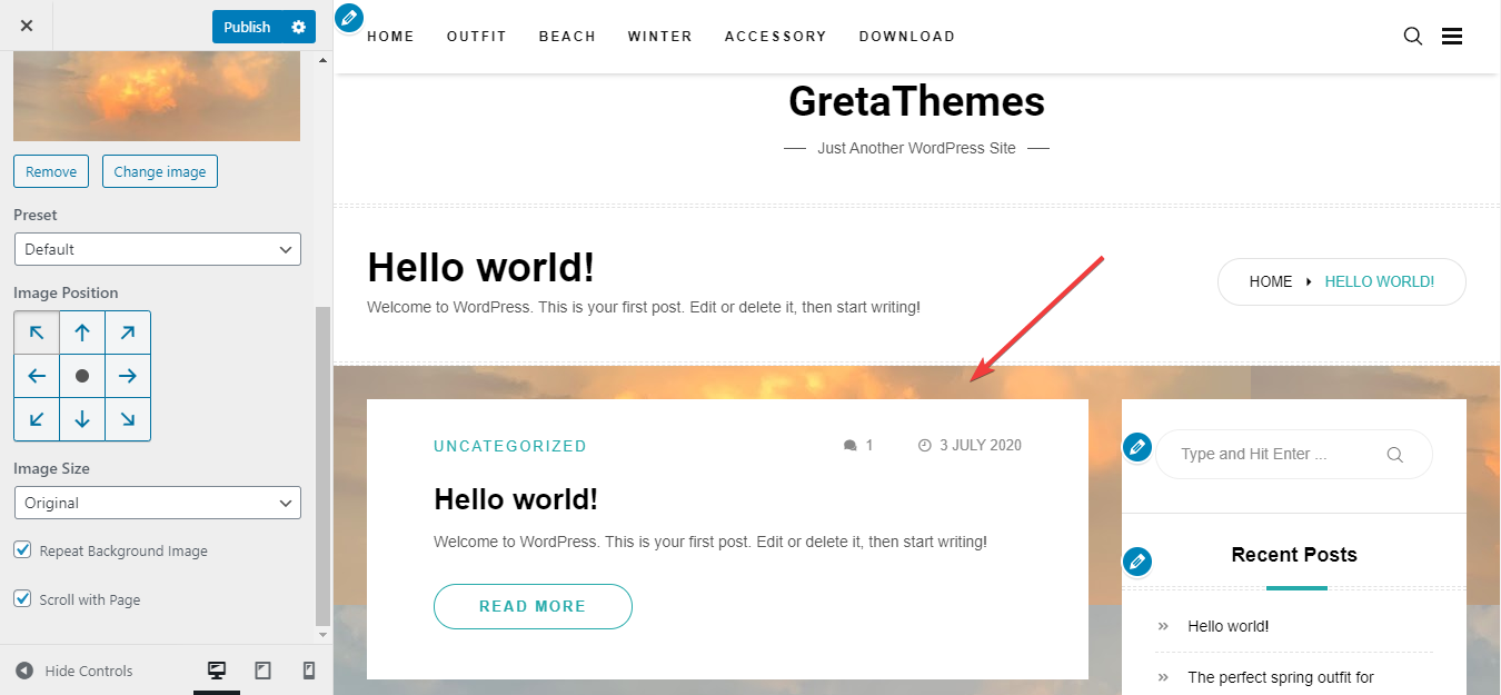 Измените стиль, расположение и размер изображения.