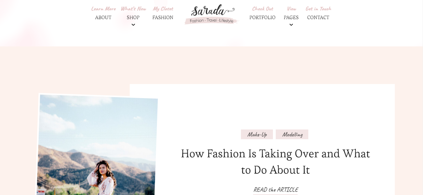 Sarada Lite é um tema WordPress de blog de moda ideal com um design responsivo.