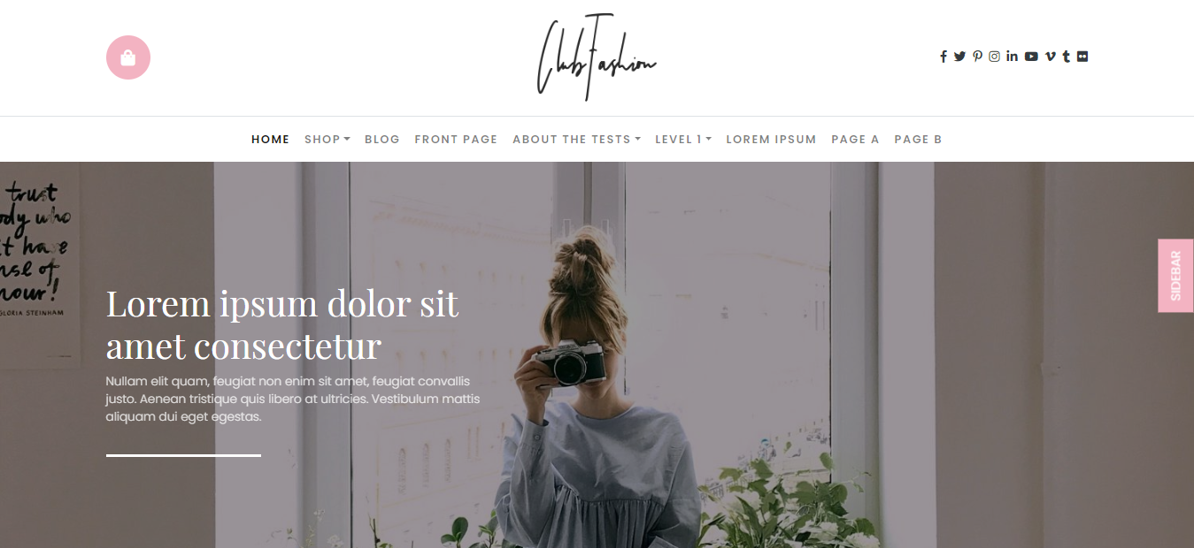 ClubFashion é um tema de blog de moda gratuito com um layout limpo e arejado, cor pastel feminino.