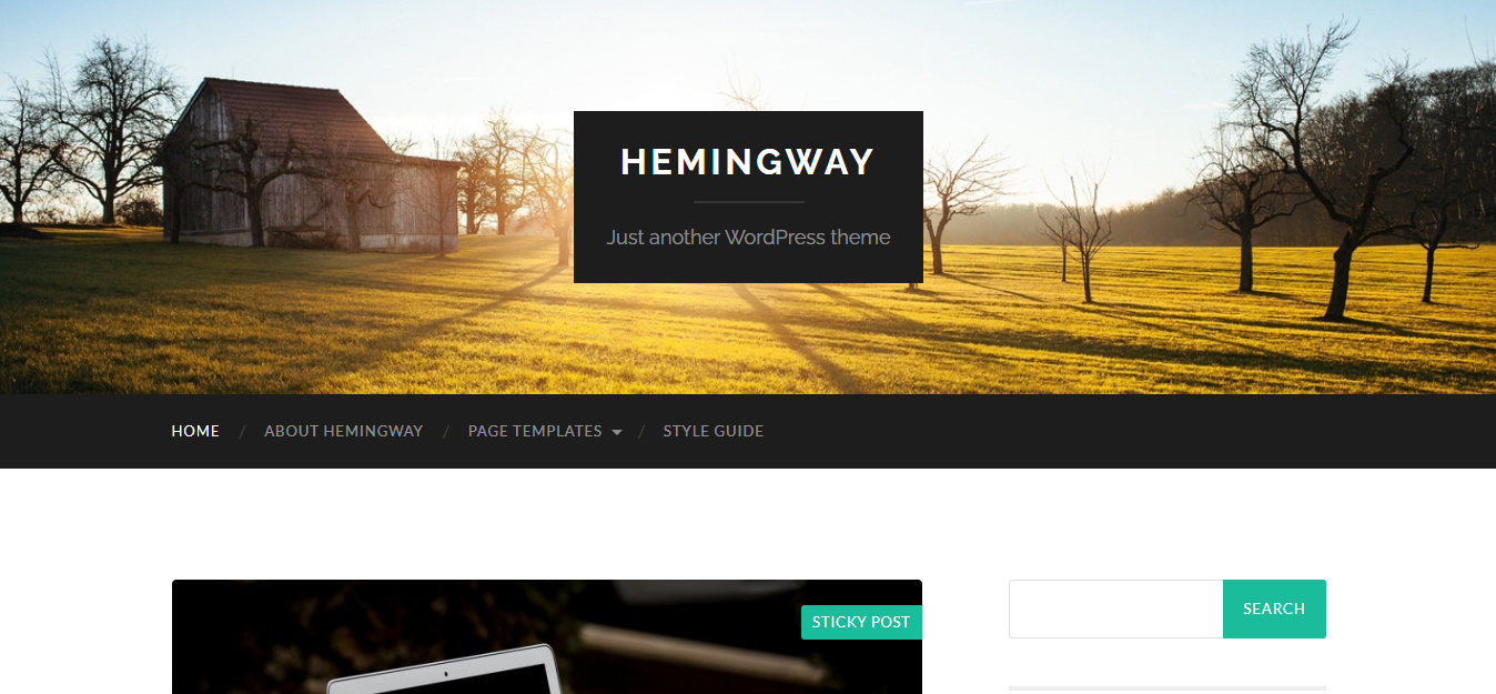 Hemingway est un excellent thème basique et simple pour les blogueurs avec un beau design.