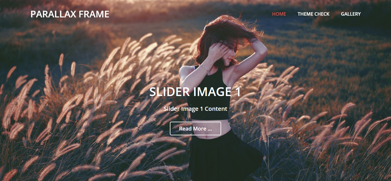 Parallax Frame est un thème de parallaxe gratuit avec une mise en page fluide.