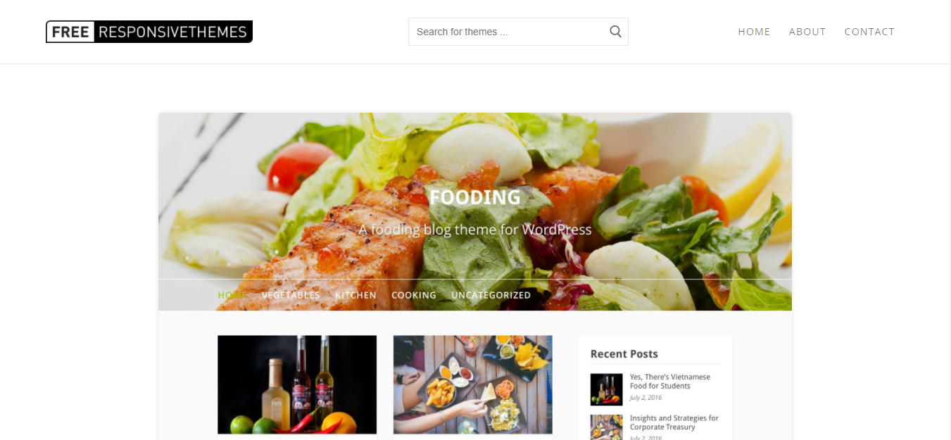 세련된 무료 음식 블로그 WordPress 테마를 찾고 있다면 Fooding이 완벽합니다.