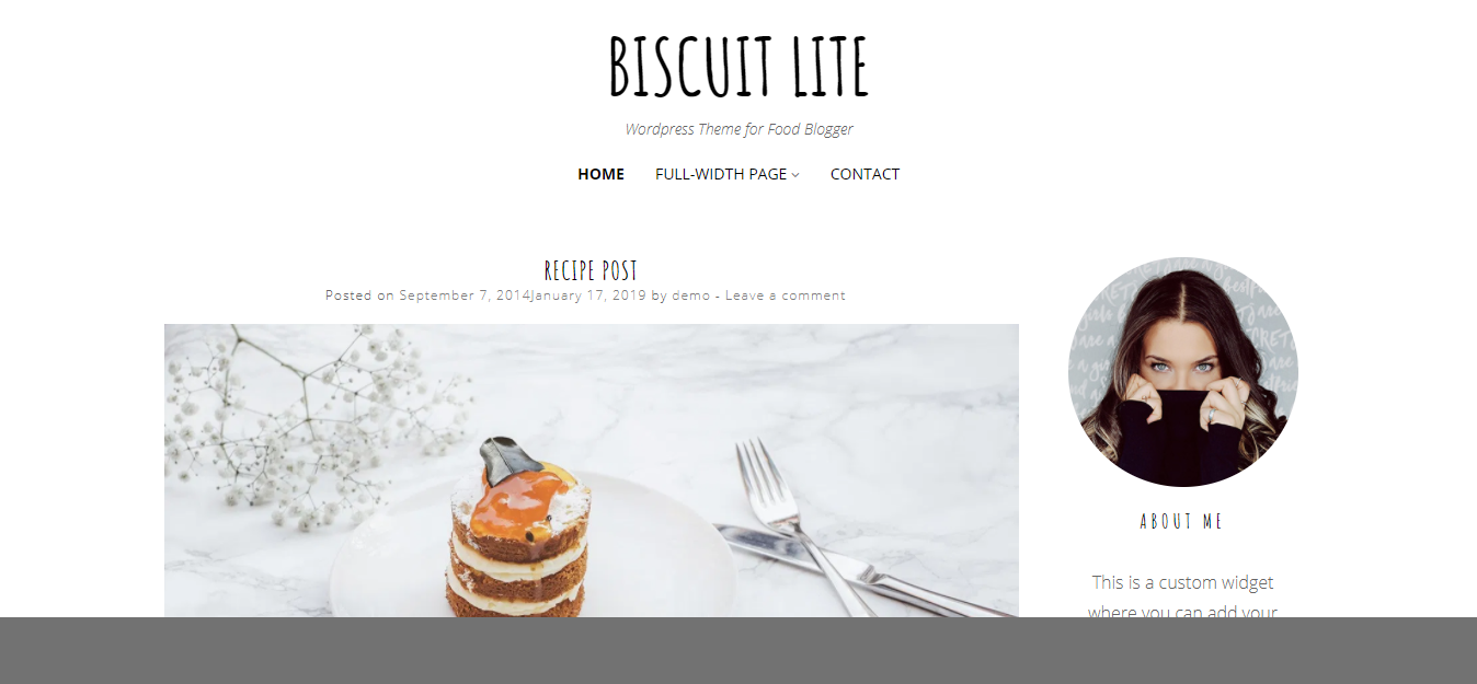 Biscuit Lite는 음식 블로그를 위한 화려하고 미니멀하고 현대적이며 단순한 테마입니다.