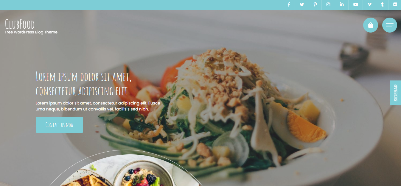 Clubfood는 독특한 디자인의 무료 음식 블로그 WordPress 테마입니다.