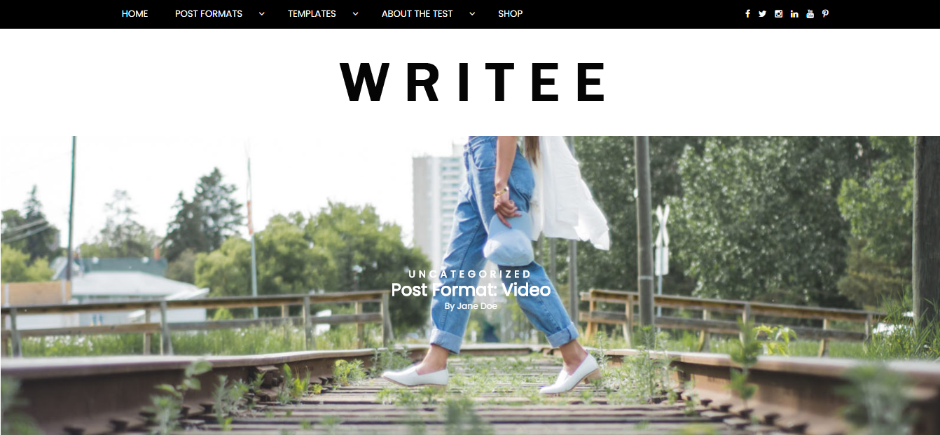 Writee es un tema súper limpio, hermoso y minimalista para blogueros de viajes.