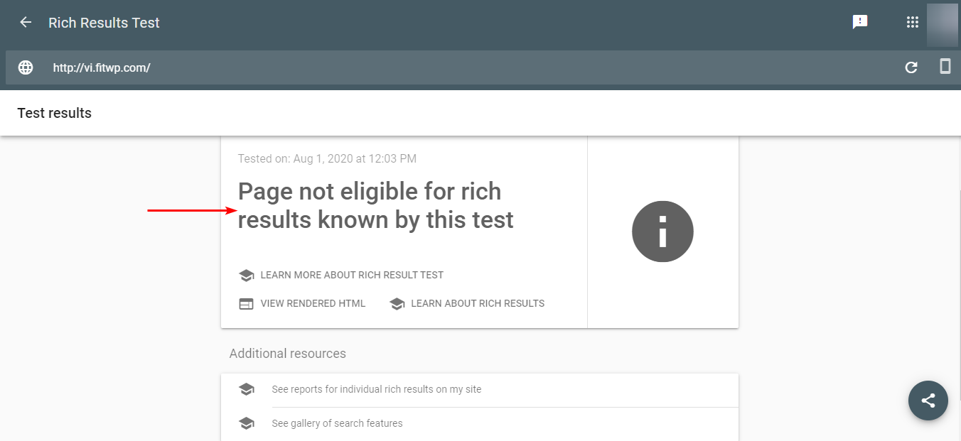 L'outil ne trouve aucun extrait enrichi avant que j'utilise Slim SEO