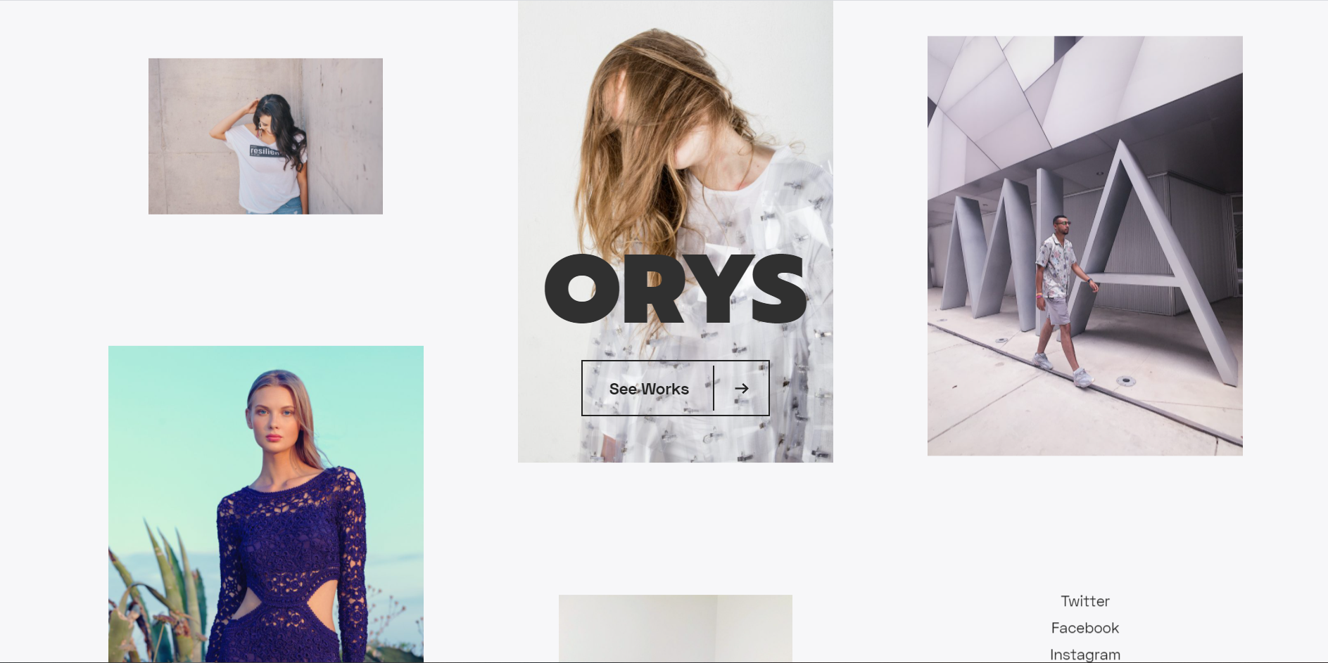 Oris este un design nou pentru un site web WordPress de portofoliu.